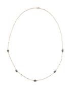 Frosted Ombre Opal Station Necklace