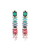 Multi-crystal Linear Earrings
