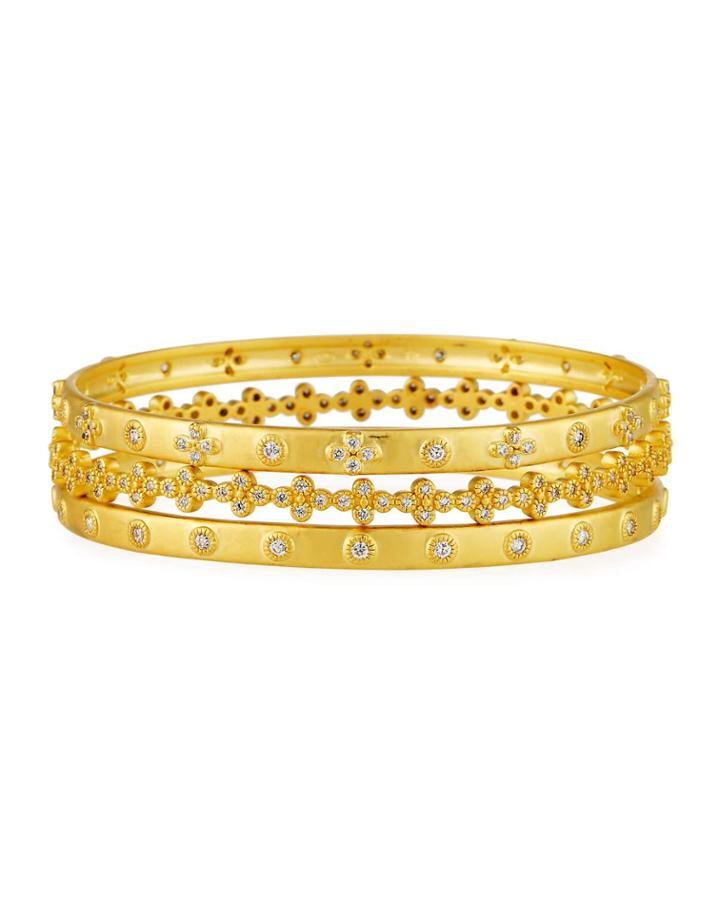 Classic Stud Clover Stack Bangles,