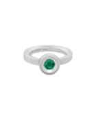 18k White Gold Emerald Ring,