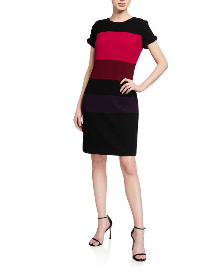 Colorblock Short-sleeve Dress