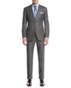 Super 160s Wool Box-check Two-piece Suit,