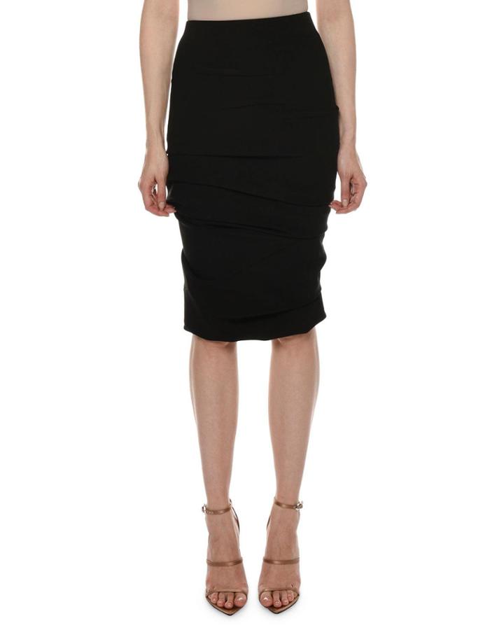 Ruched Jersey Body-con Knee-length