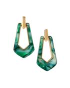 Door-knocker Earrings, Green