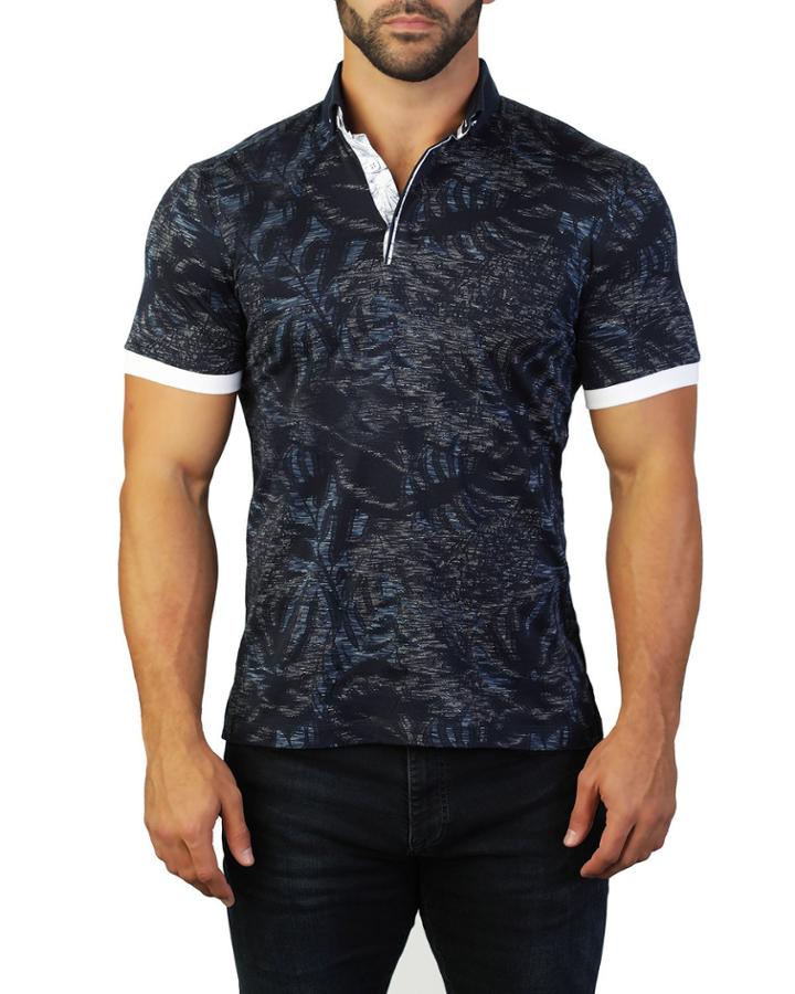 Men's Mozart Palm Cotton Polo