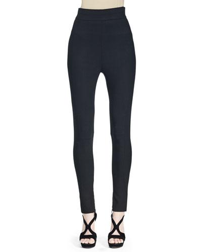 High-waisted Zip-cuff