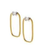 Classique Square Hoop Earrings, Yellow