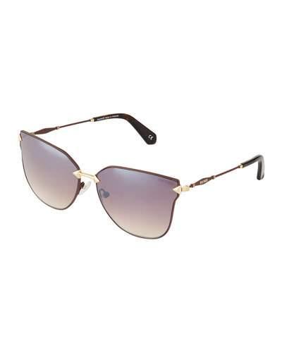 Cat-eye Metal Rimless