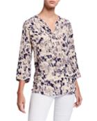 Petal Or Nothing Brushstroke Pattern Blouse