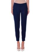 Slim Open-weave Wool Ankle Trousers
