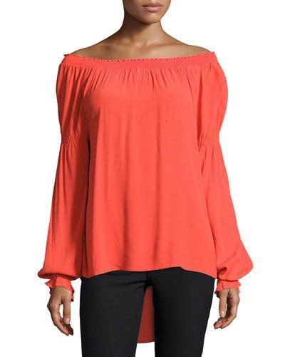 Atlanta Off-the-shoulder Top, Dark Orange