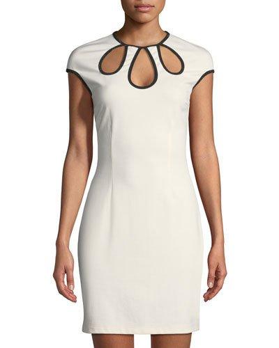 Cap-sleeve Teardrop Cutout