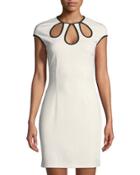 Cap-sleeve Teardrop Cutout