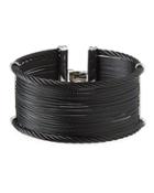 Noir Wide Steel & 18k Cuff Bracelet