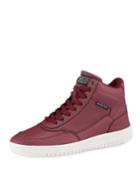 Men's Iconic Bomber High-top Sneakers, Burgundy