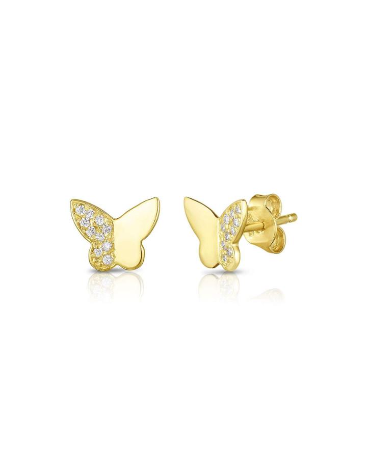 14k Italian Diamond Butterfly