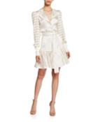 Renita Sheer-panel Long-sleeve Dress