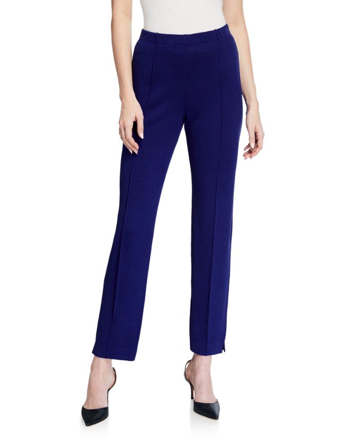 Santana Pintuck Wool-blend Pants