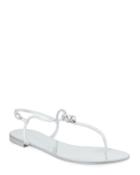 Jeweled Metallic Flat Thong