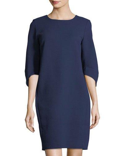 Miriam 3/4-sleeve Wool Dress