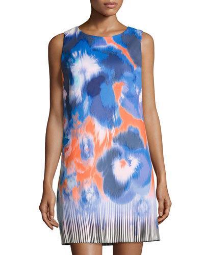 Dazed Pansies Scuba Dress, Print