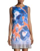 Dazed Pansies Scuba Dress, Print