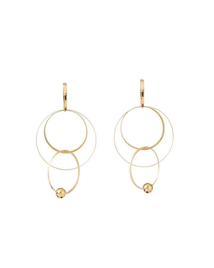 14k Flat Wire Mixed-hoop Earrings