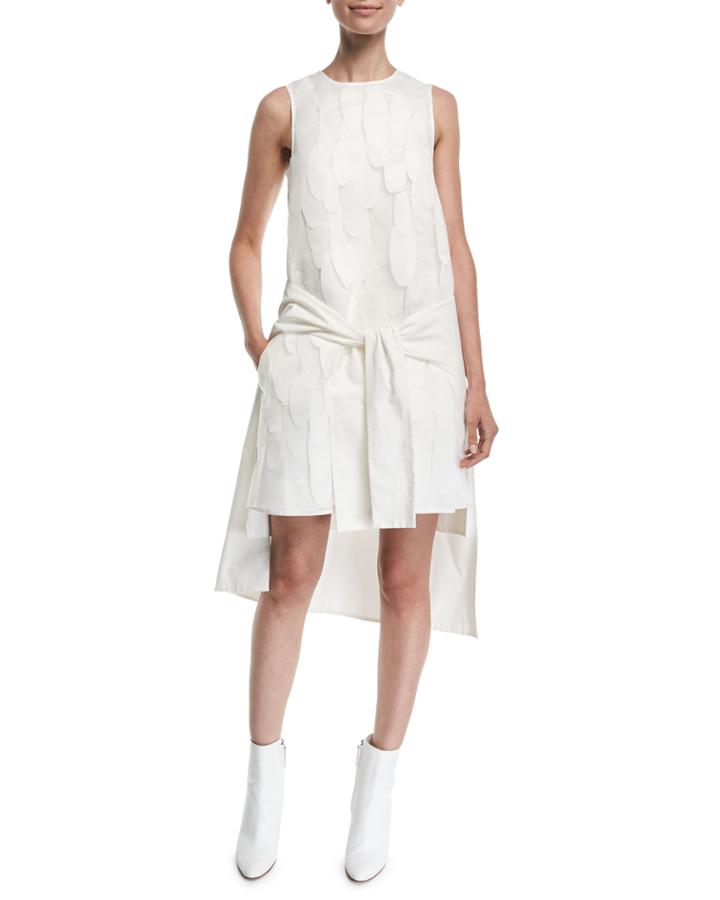 Layered Tie-front Sleeveless High-low
