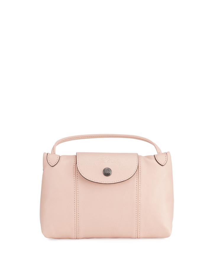 Le Pliage Cuir Leather Crossbody Bag