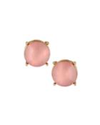 Round Stud Earrings, Pink