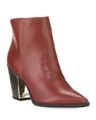 Cal Pointed-toe Leather Booties