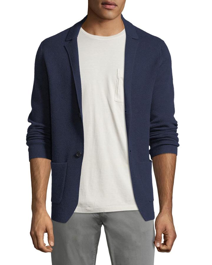 Honeycomb Knit Blazer
