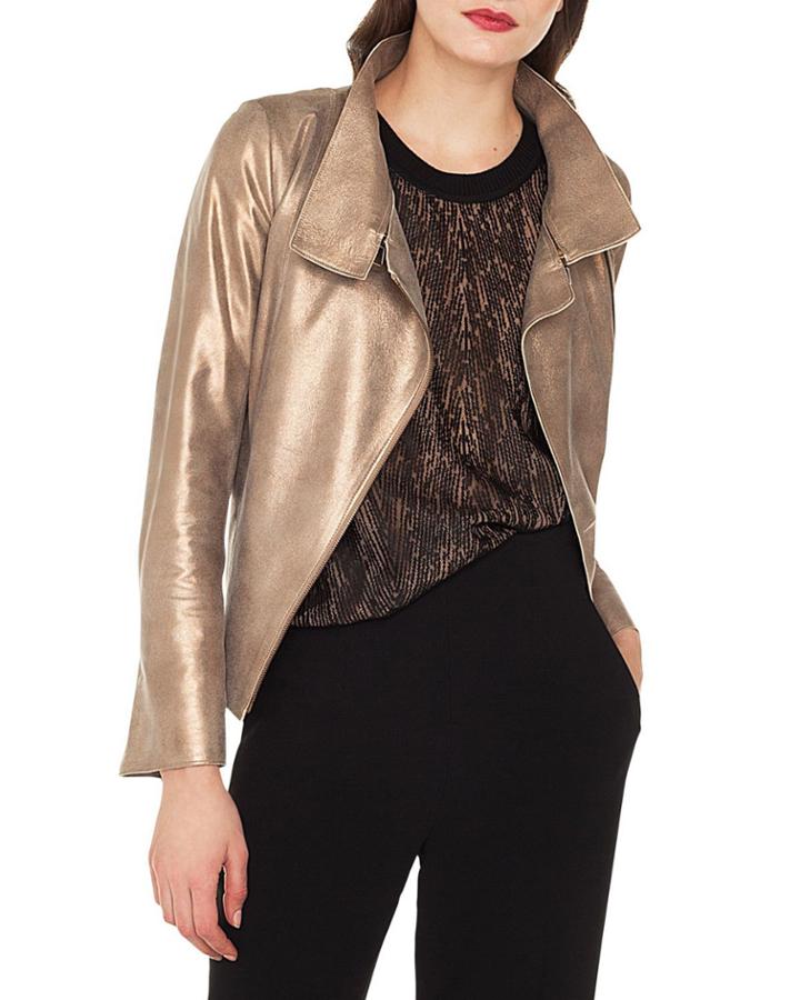 Ranka Zip-front Metallic Lamb