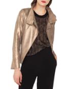 Ranka Zip-front Metallic Lamb