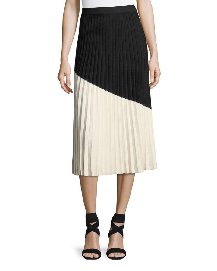 Colorblocked Pleated