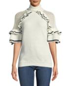 Lola Turtleneck Short-sleeve Ruffle