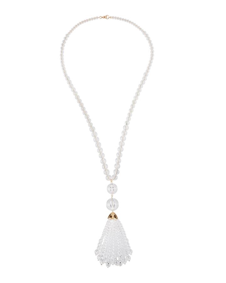 Crystal Tassel Pendant Necklace