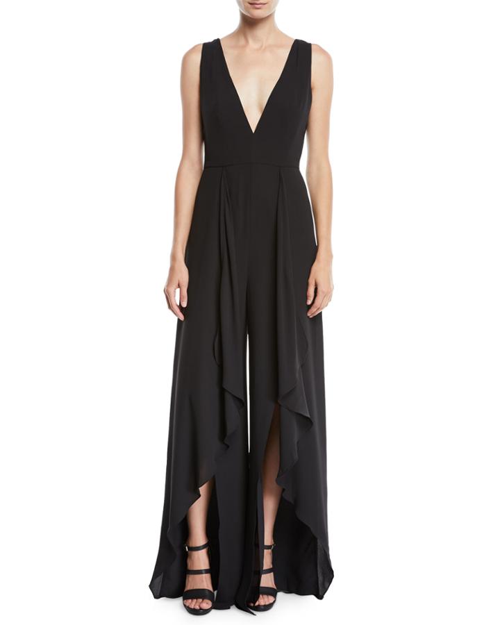 Flowy Jumpsuit W/ Draped Front