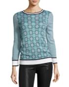 Geometric Jacquard Striped