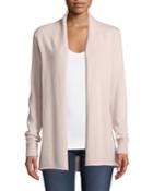 Cashmere Open-front Computer Cardigan, Pink