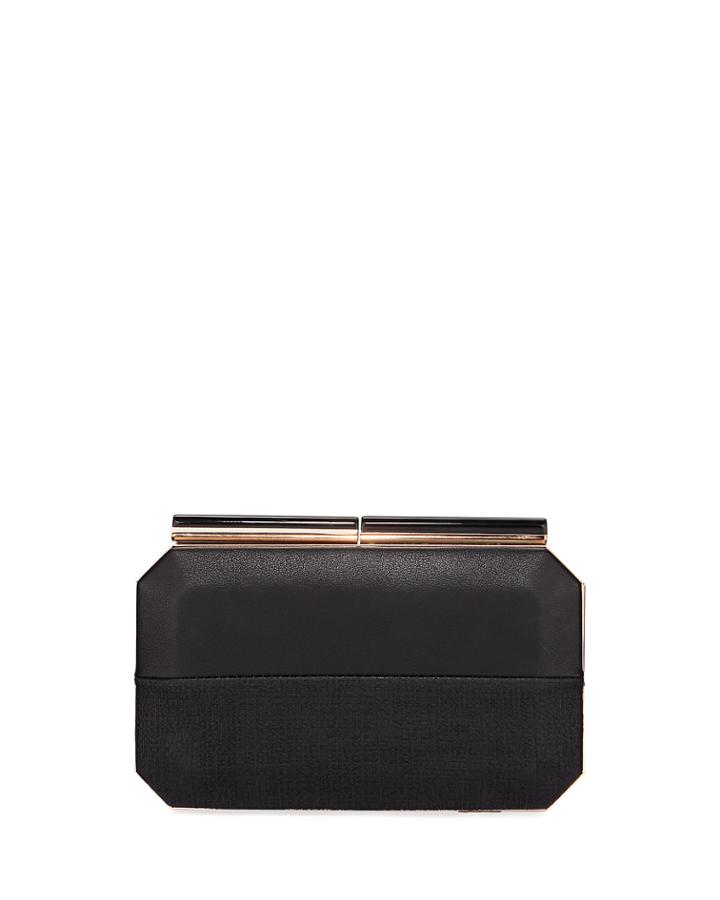 Two-tone Octagon Box Clutch Bag