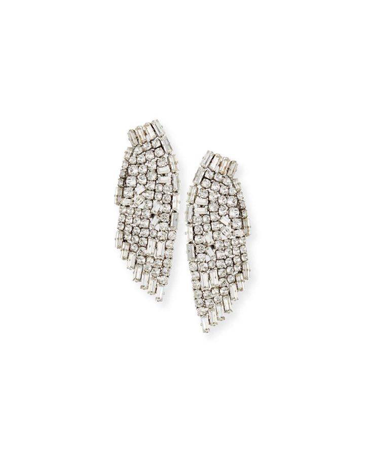 Cascading Crystal Smoking Earrings