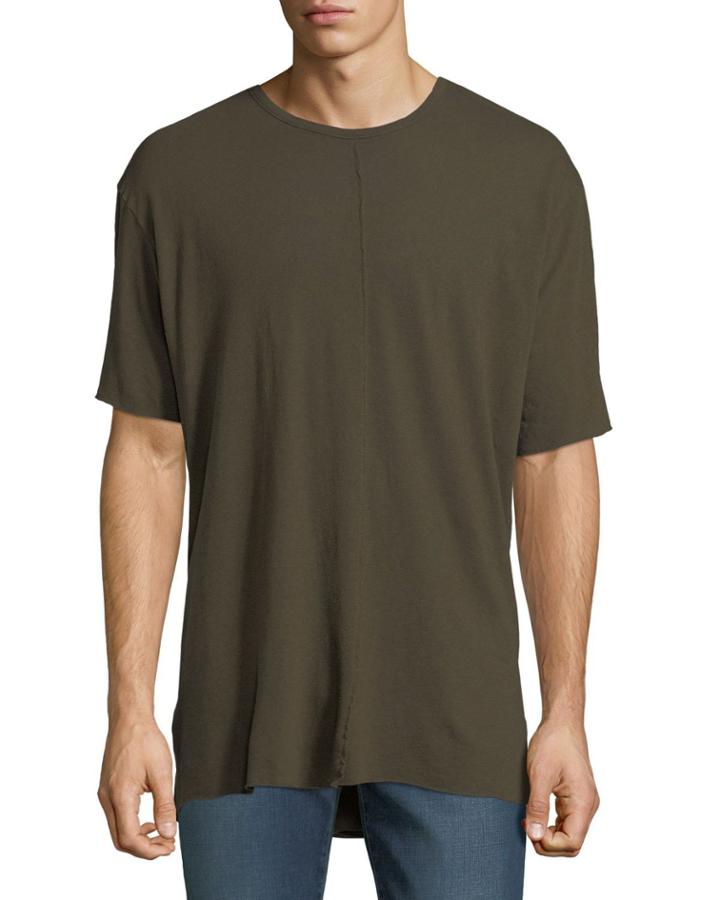 Men's Harvey Crewneck Oversized Tee, Olive