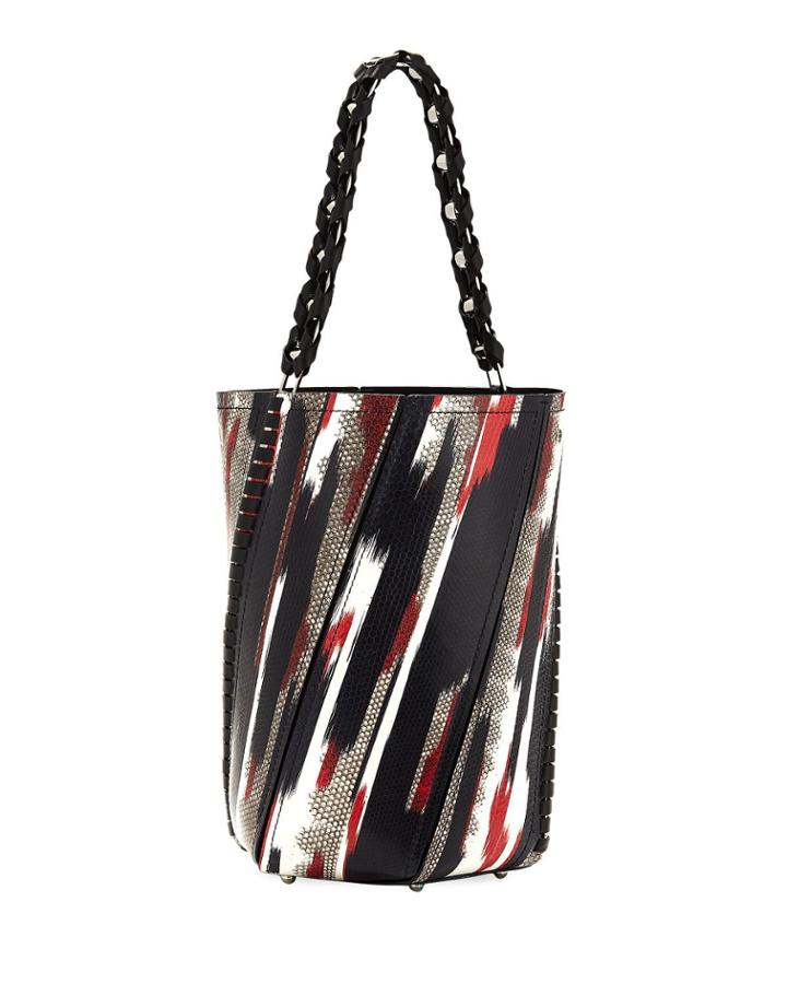 Hex Large Whipstitch Brushstroke Bucket Bag