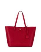 Jozie Lizard-embossed Leather Tote Bag, Crimson