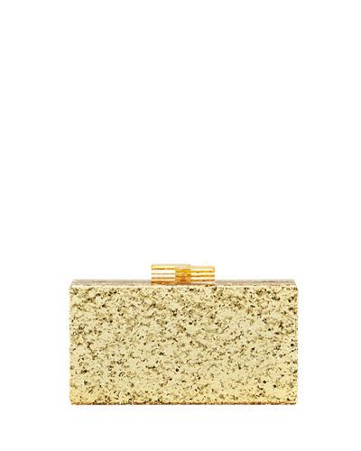 Solid Glitter Resin Clutch Bag