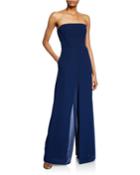 Strapless Georgette Overlay Sequined Jumpsuit