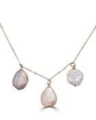 14k Baroque 3-pearl Necklace