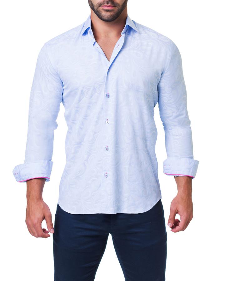 Men's Fibonacci Flow Blue Shaped-fit