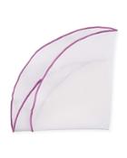 Contrast-edge Linen Pocket Circle, Purple